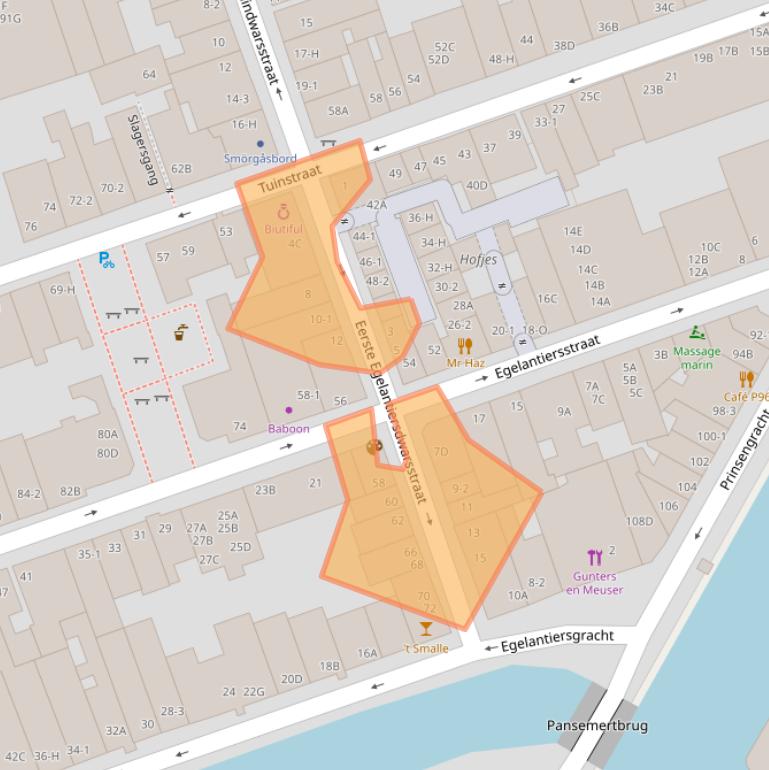 Kaart van postcodegebied 1015RW.