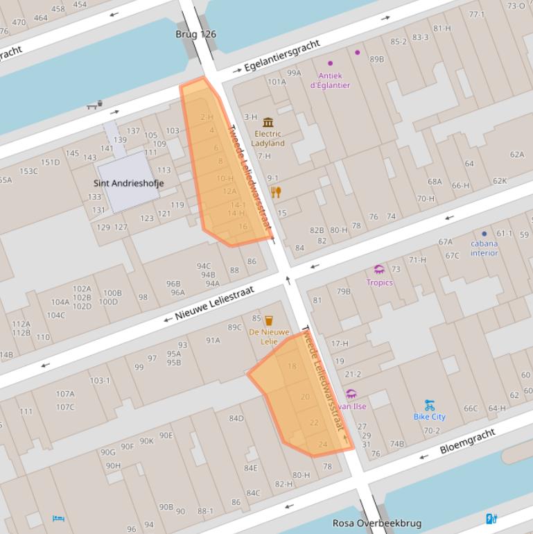 Kaart van postcodegebied 1015TC.