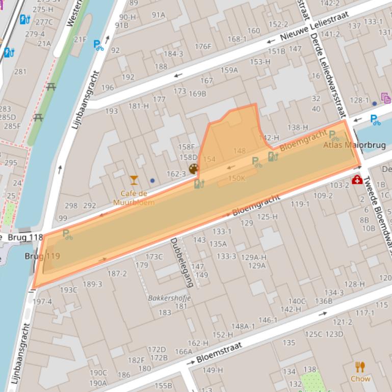 Kaart van postcodegebied 1015TS.