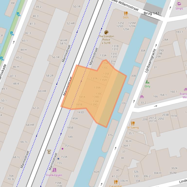 Kaart van postcodegebied 1015VL.