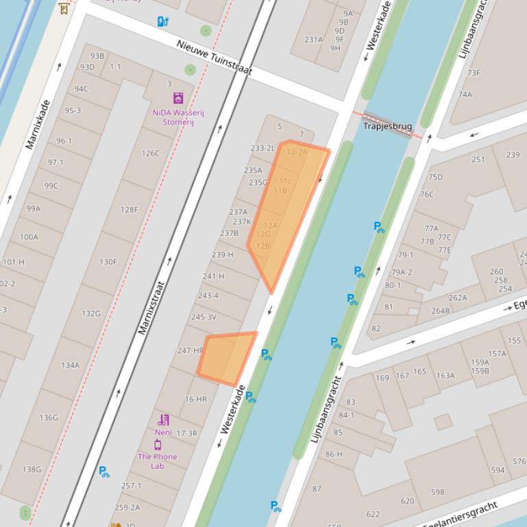 Kaart van postcodegebied 1015XD.