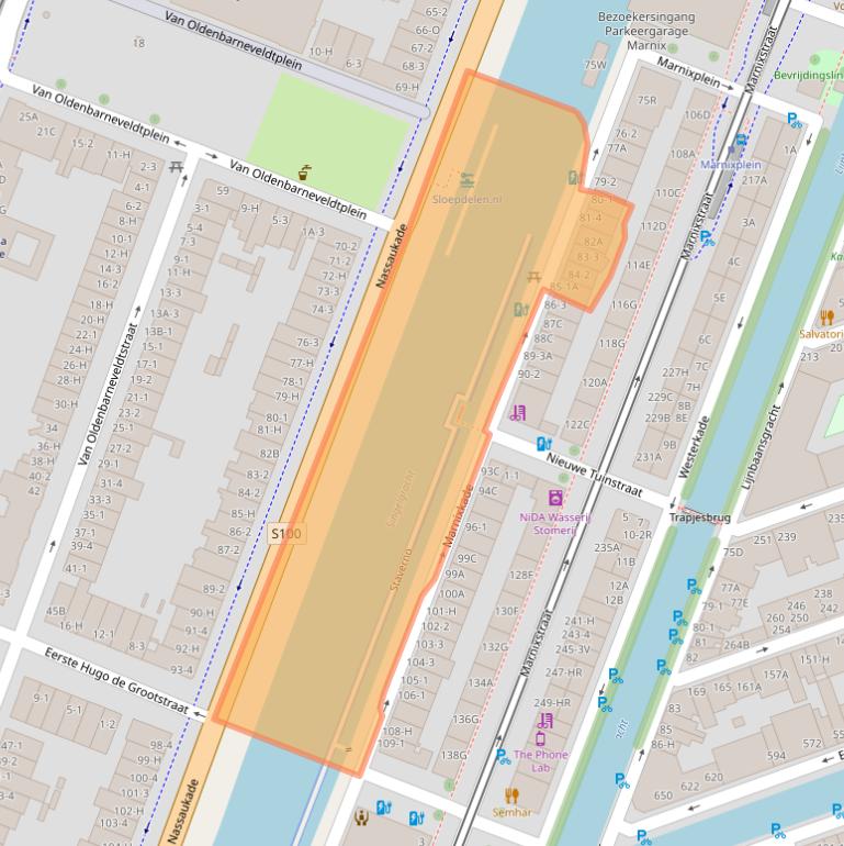 Kaart van postcodegebied 1015ZG.