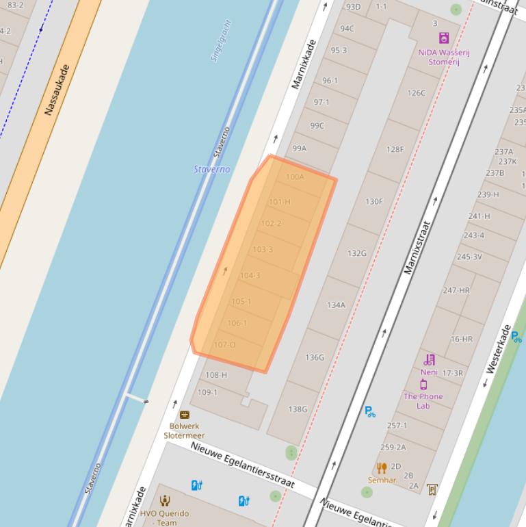 Kaart van postcodegebied 1015ZK.