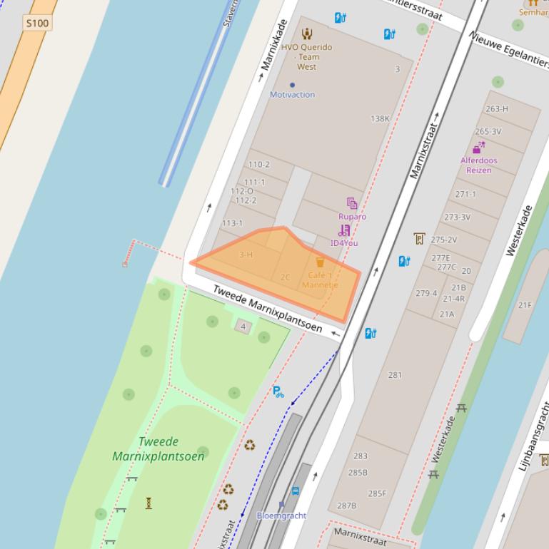 Kaart van postcodegebied 1015ZP.