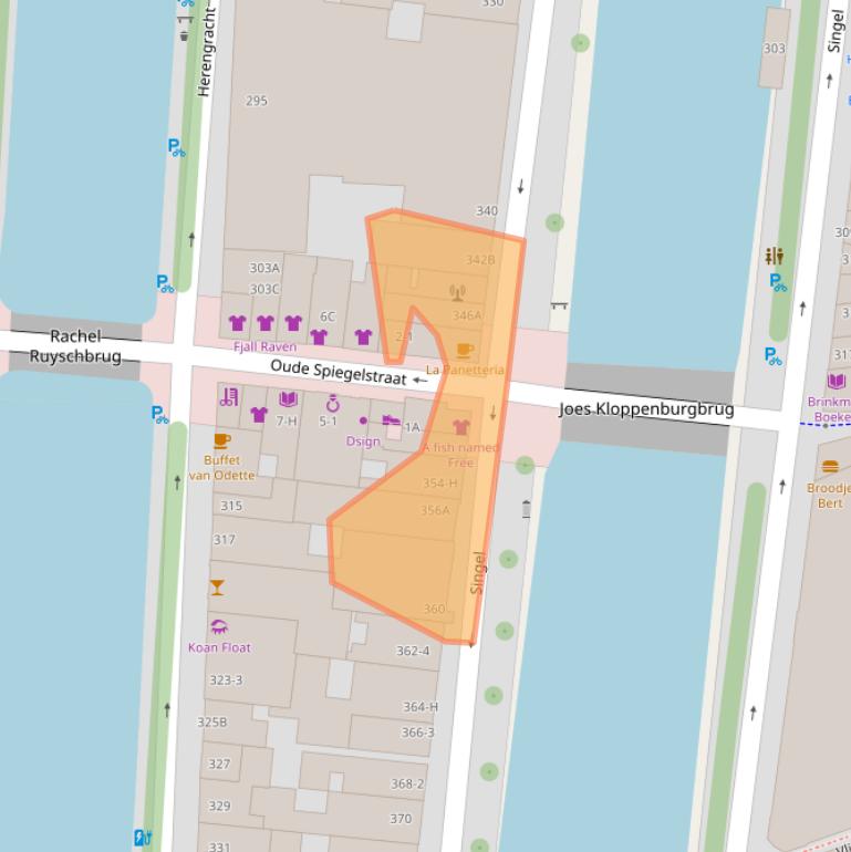 Kaart van postcodegebied 1016AG.