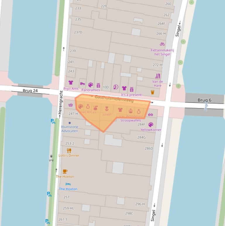 Kaart van postcodegebied 1016AM.