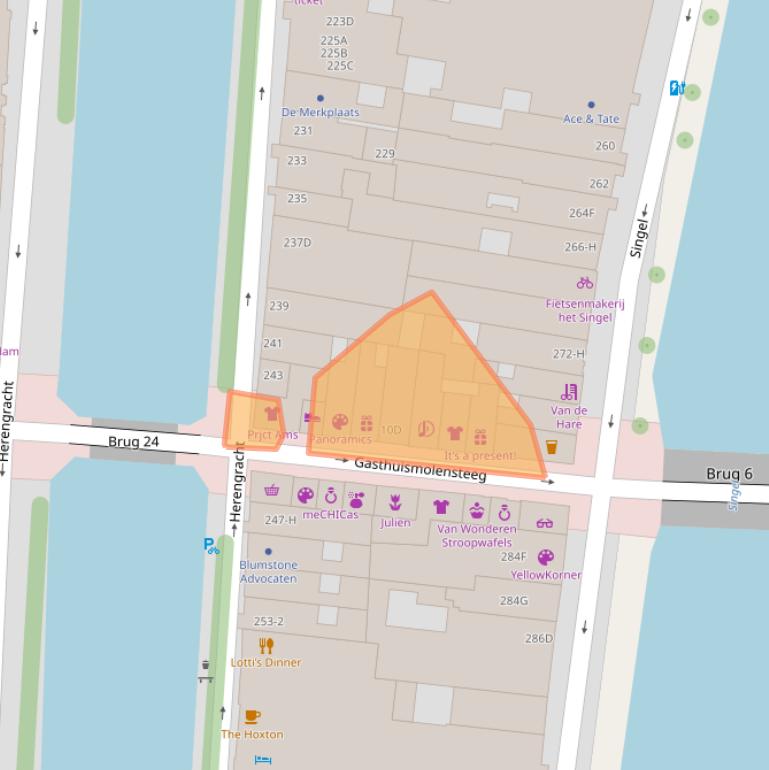 Kaart van postcodegebied 1016AN.