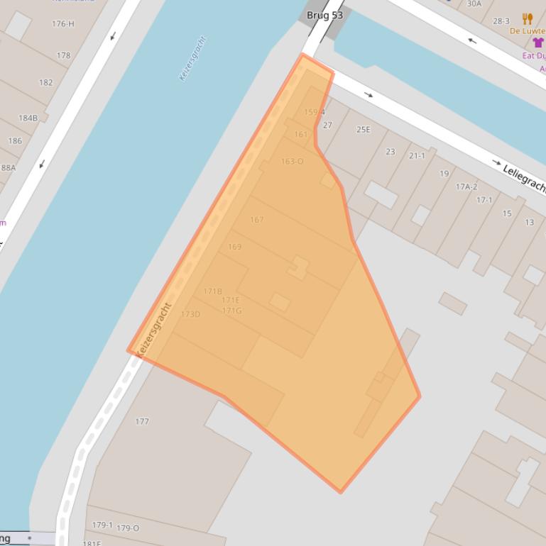 Kaart van postcodegebied 1016DP.