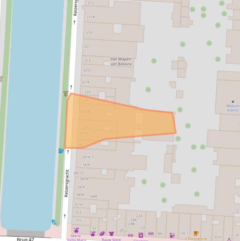 Kaart van postcodegebied 1016EG.