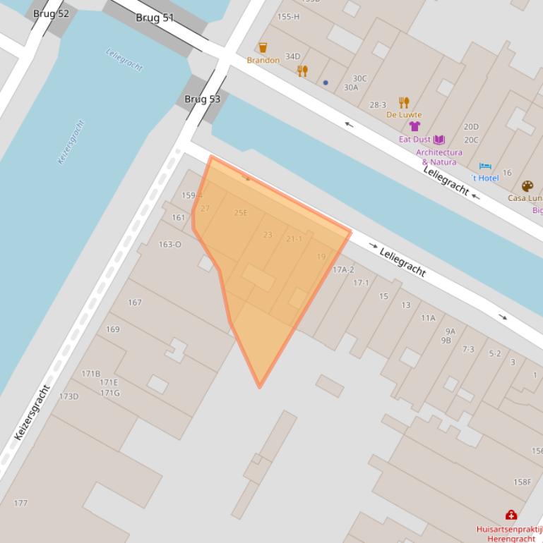 Kaart van postcodegebied 1016GR.