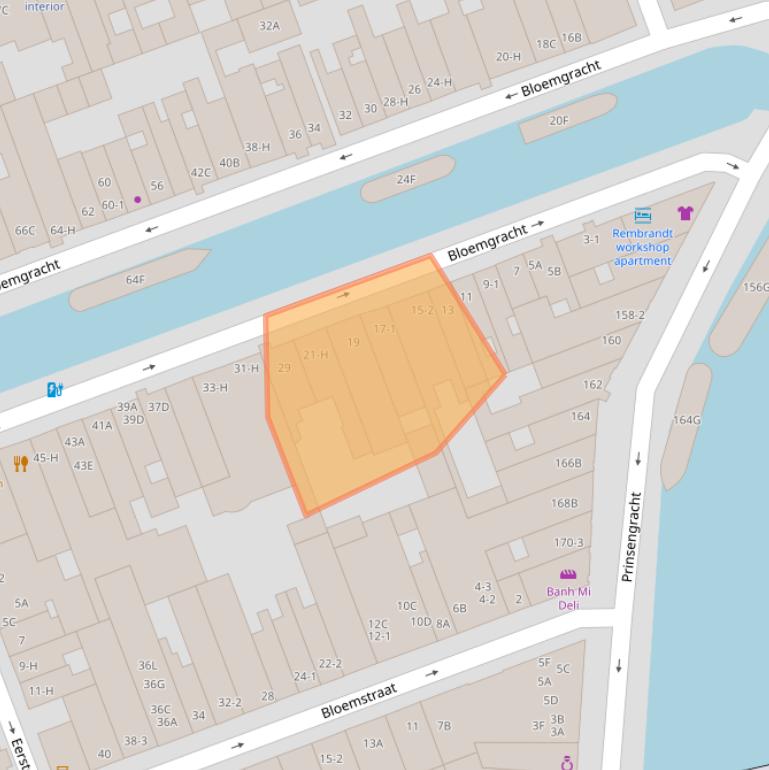 Kaart van postcodegebied 1016KB.