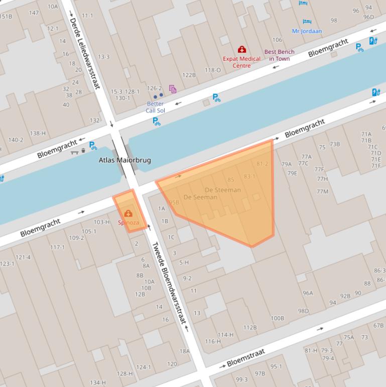 Kaart van postcodegebied 1016KH.