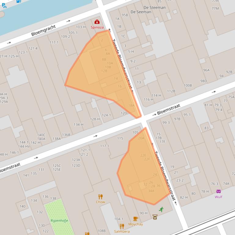 Kaart van postcodegebied 1016LM.