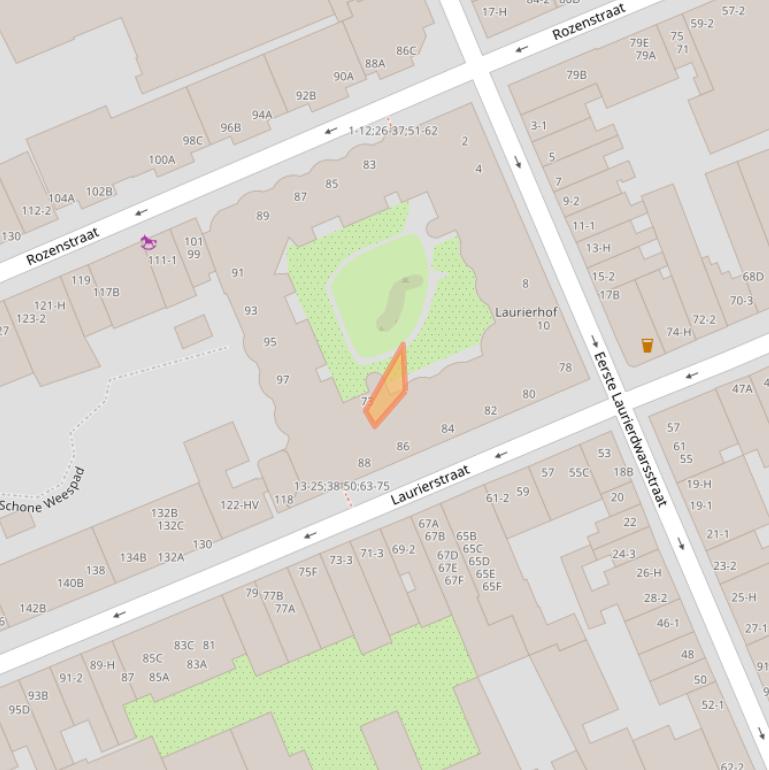 Kaart van postcodegebied 1016MA.