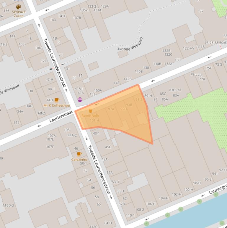 Kaart van postcodegebied 1016PK.