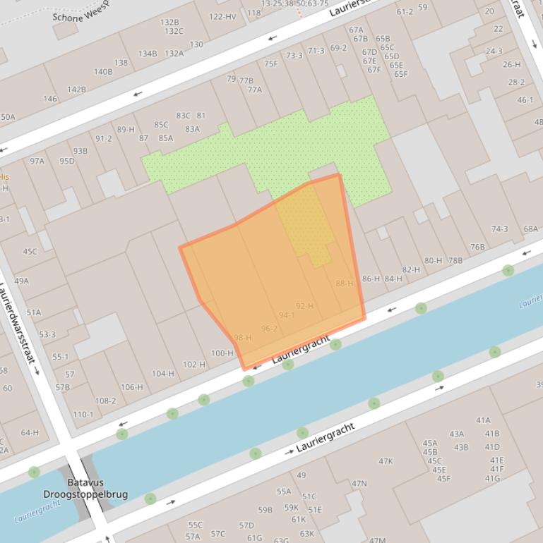 Kaart van postcodegebied 1016RN.