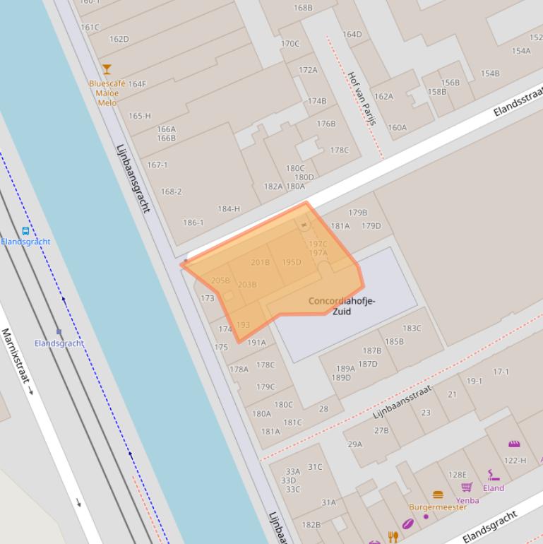 Kaart van postcodegebied 1016SC.