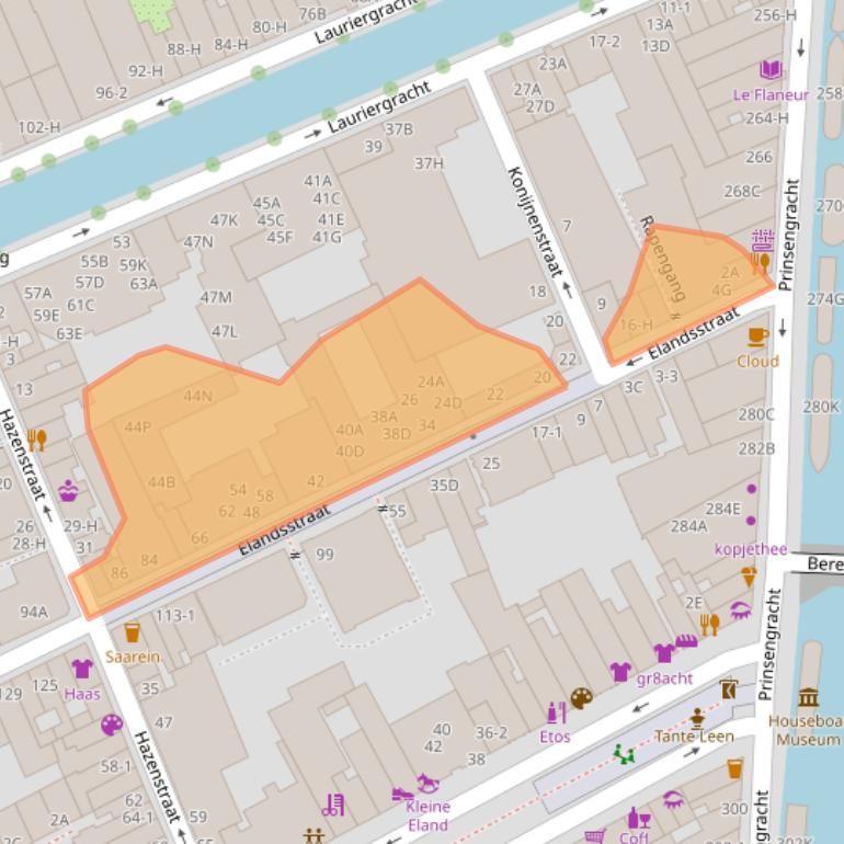 Kaart van postcodegebied 1016SG.