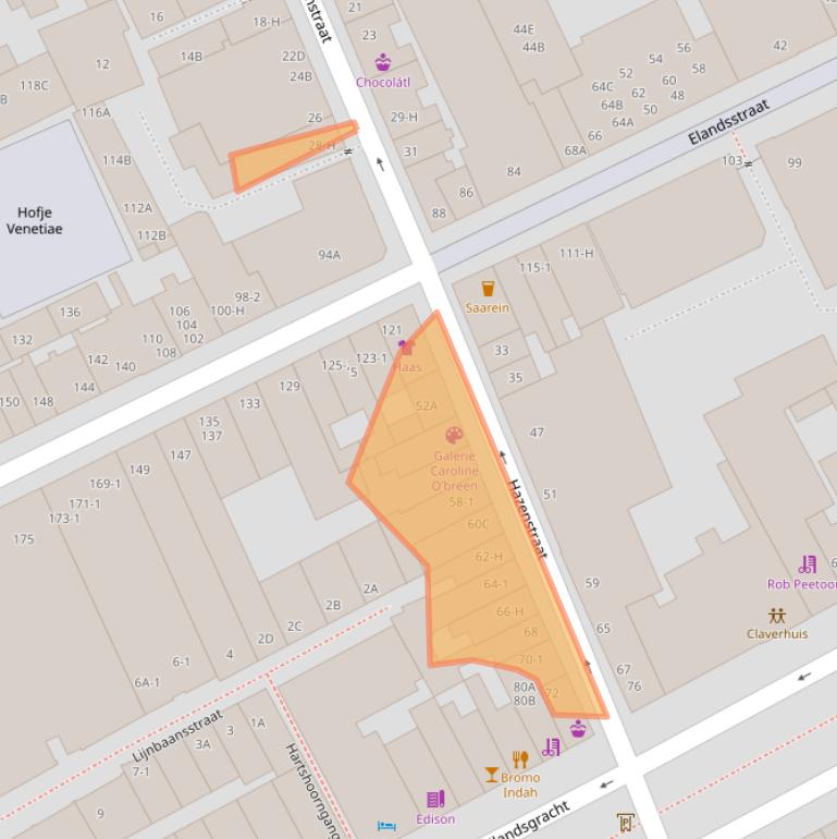 Kaart van postcodegebied 1016SR.