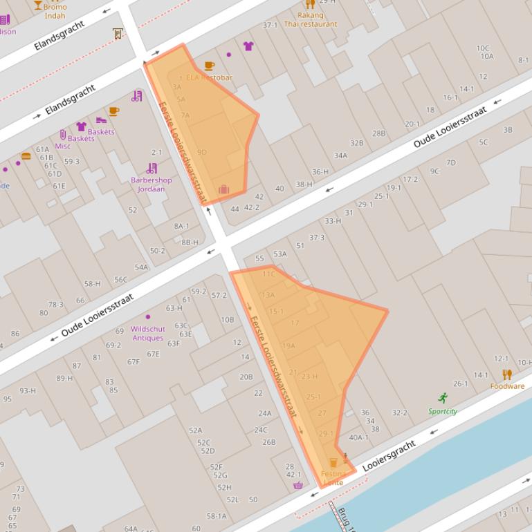 Kaart van postcodegebied 1016VL.