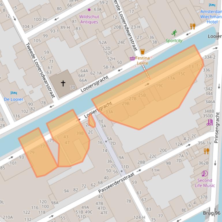 Kaart van postcodegebied 1016VR.