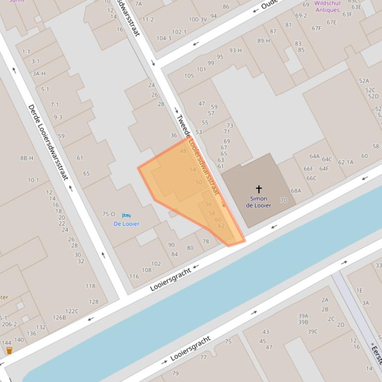 Kaart van postcodegebied 1016WB.