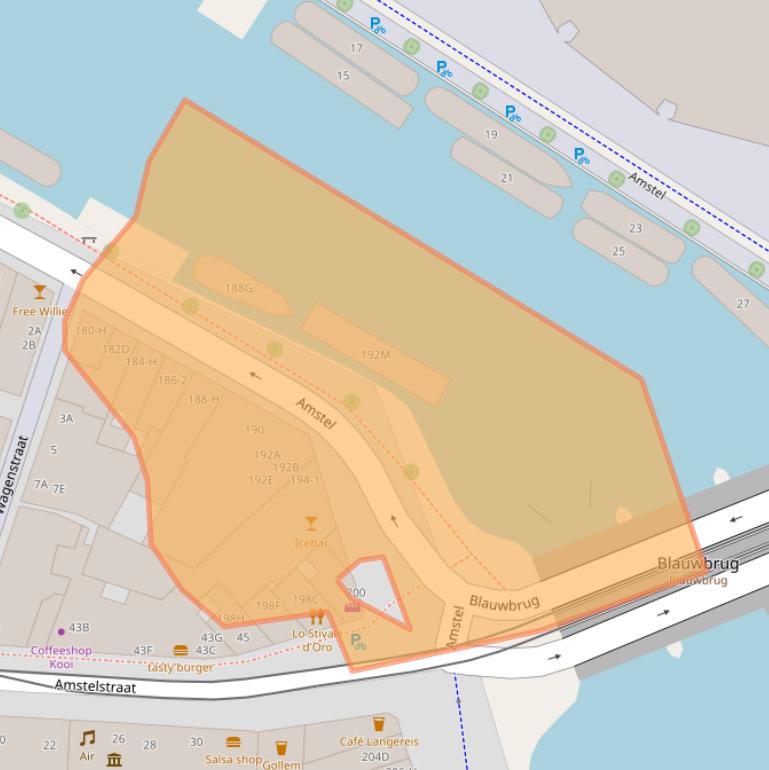 Kaart van postcodegebied 1017AG.