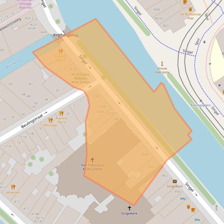 Kaart van postcodegebied 1017AV.