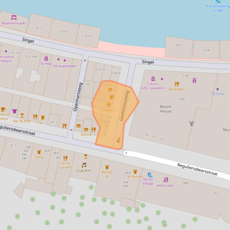 Kaart van postcodegebied 1017BE.