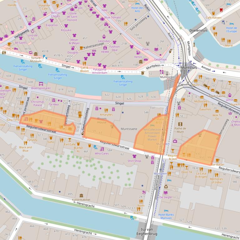 Kaart van postcodegebied 1017BK.