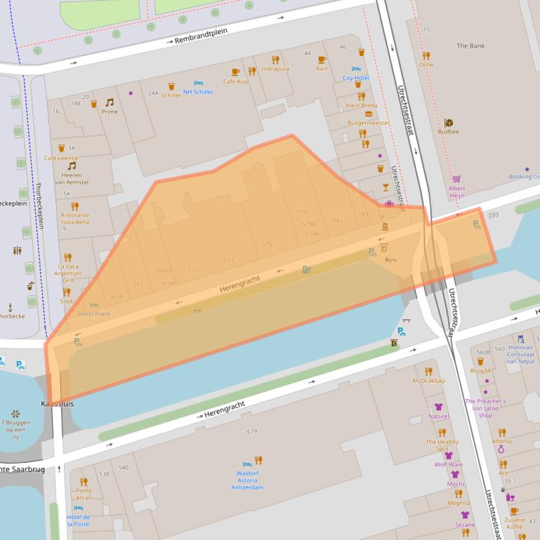 Kaart van postcodegebied 1017CD.