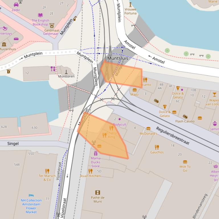 Kaart van postcodegebied 1017CK.