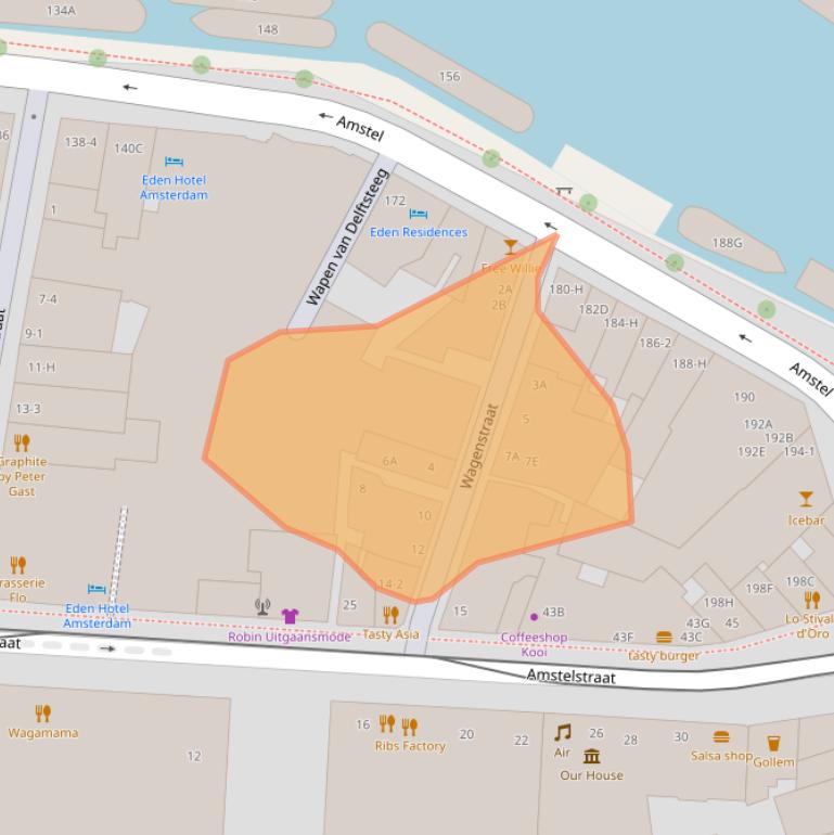 Kaart van postcodegebied 1017CZ.