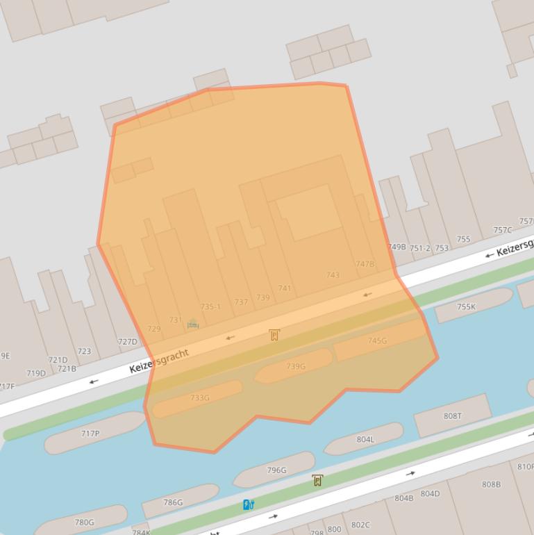 Kaart van postcodegebied 1017DZ.