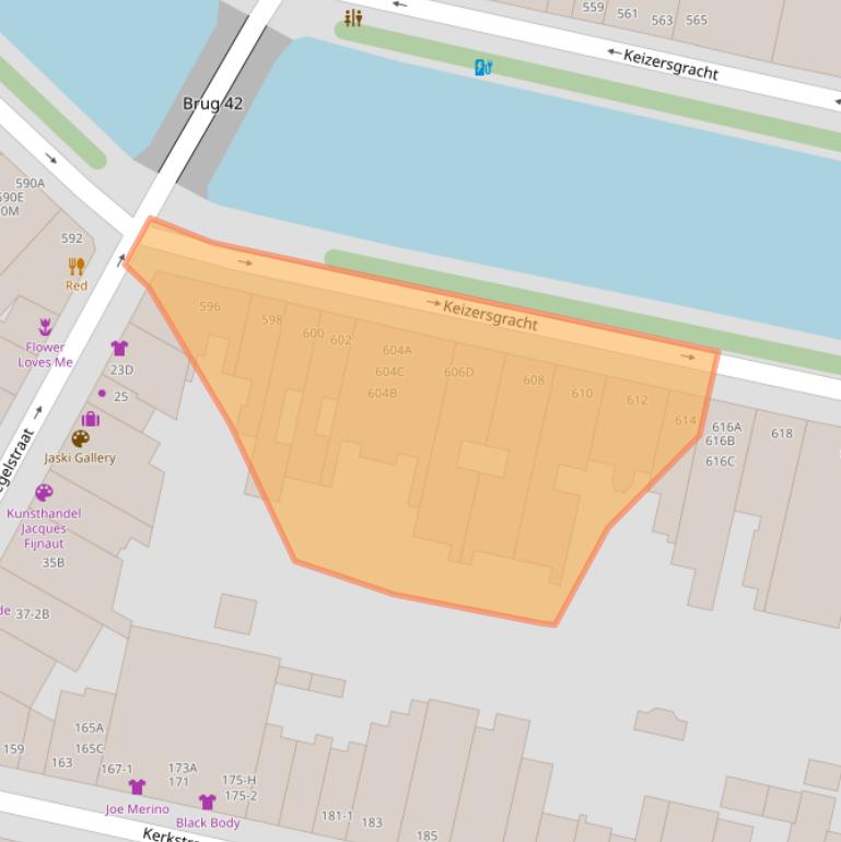 Kaart van postcodegebied 1017EP.