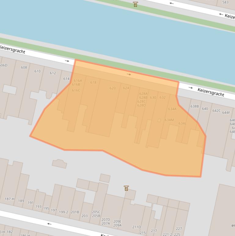 Kaart van postcodegebied 1017ER.