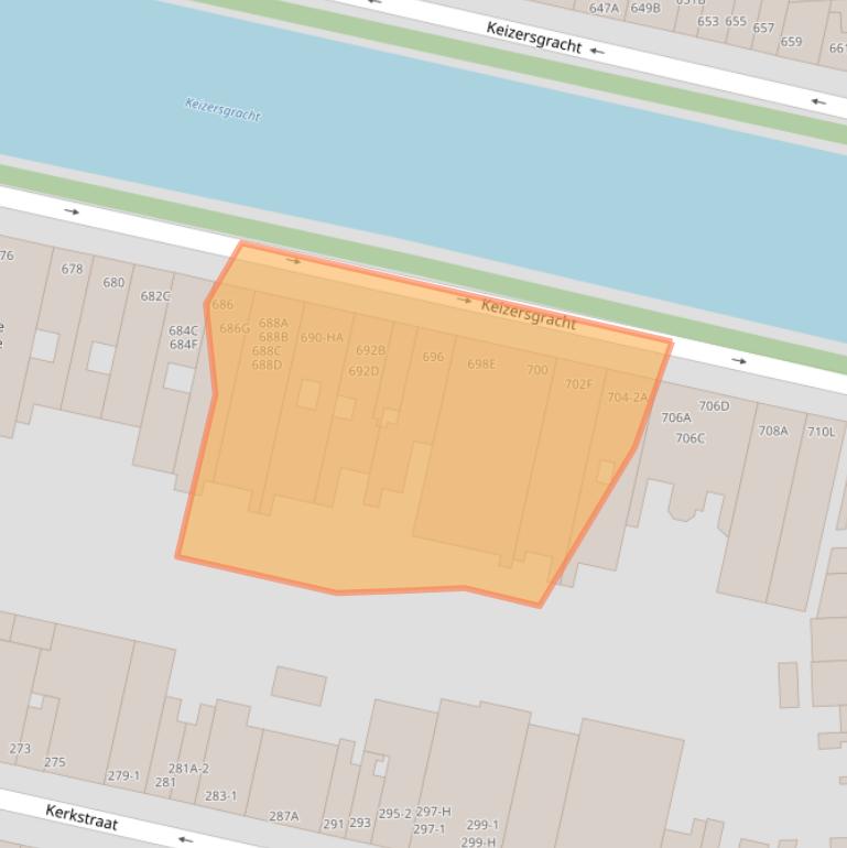 Kaart van postcodegebied 1017EV.