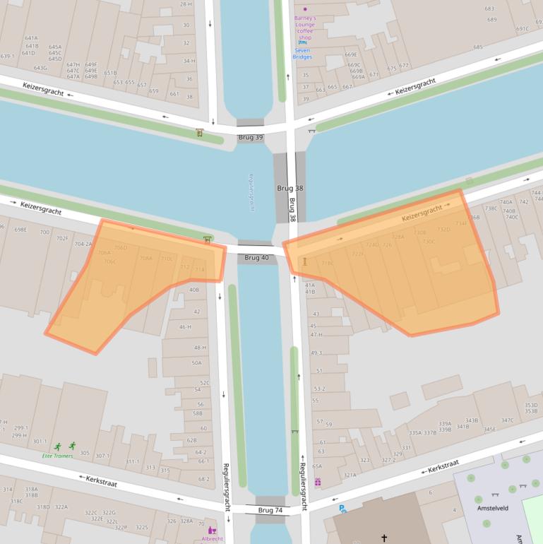 Kaart van postcodegebied 1017EW.