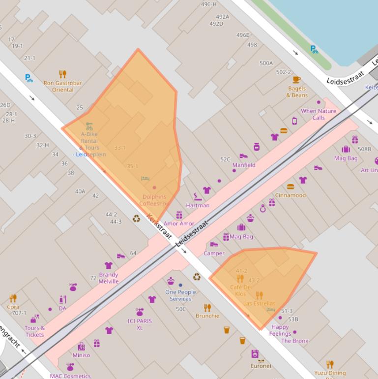 Kaart van postcodegebied 1017GB.