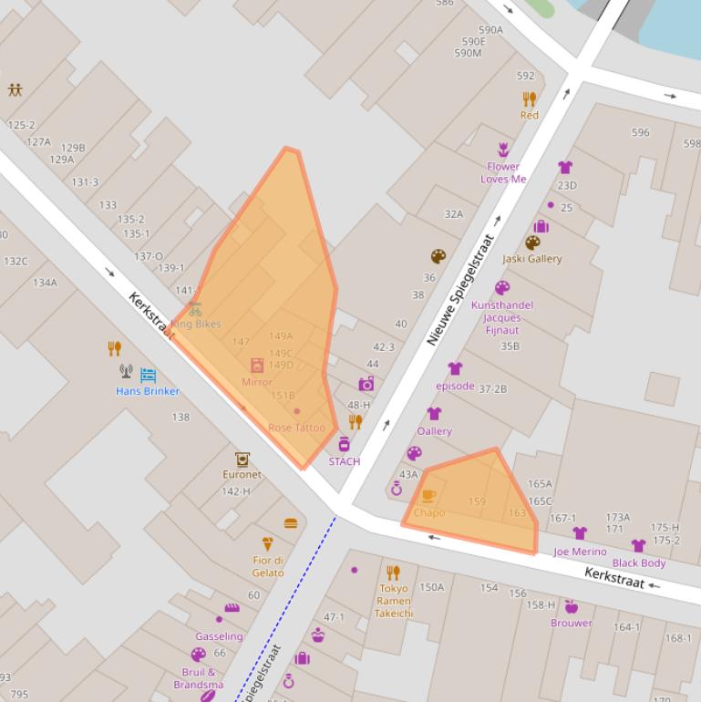 Kaart van postcodegebied 1017GG.