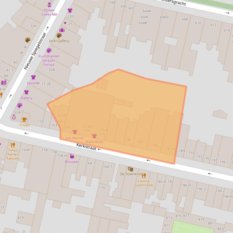 Kaart van postcodegebied 1017GH.