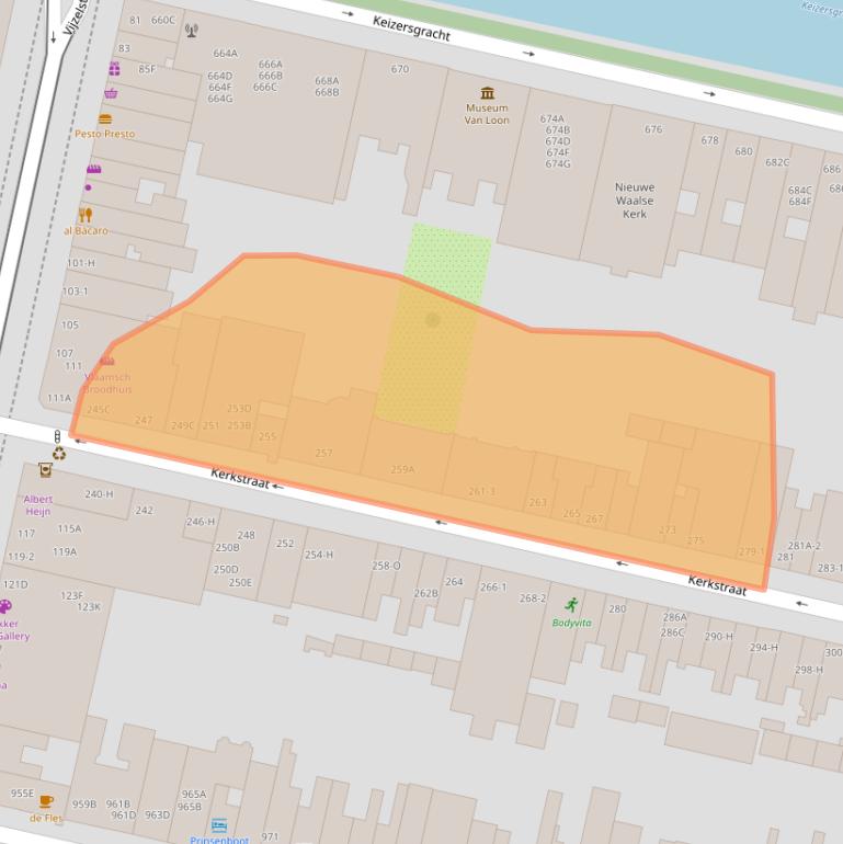 Kaart van postcodegebied 1017GW.