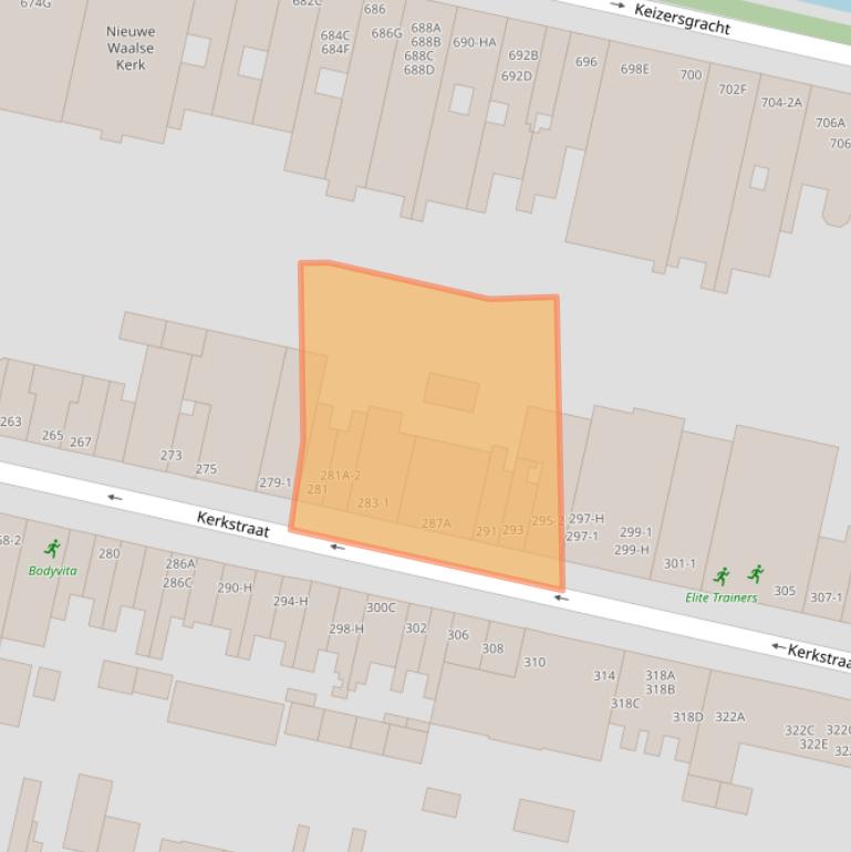 Kaart van postcodegebied 1017GX.