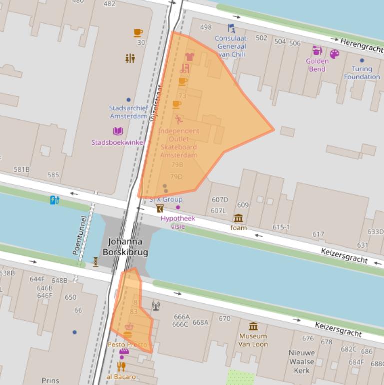 Kaart van postcodegebied 1017HG.