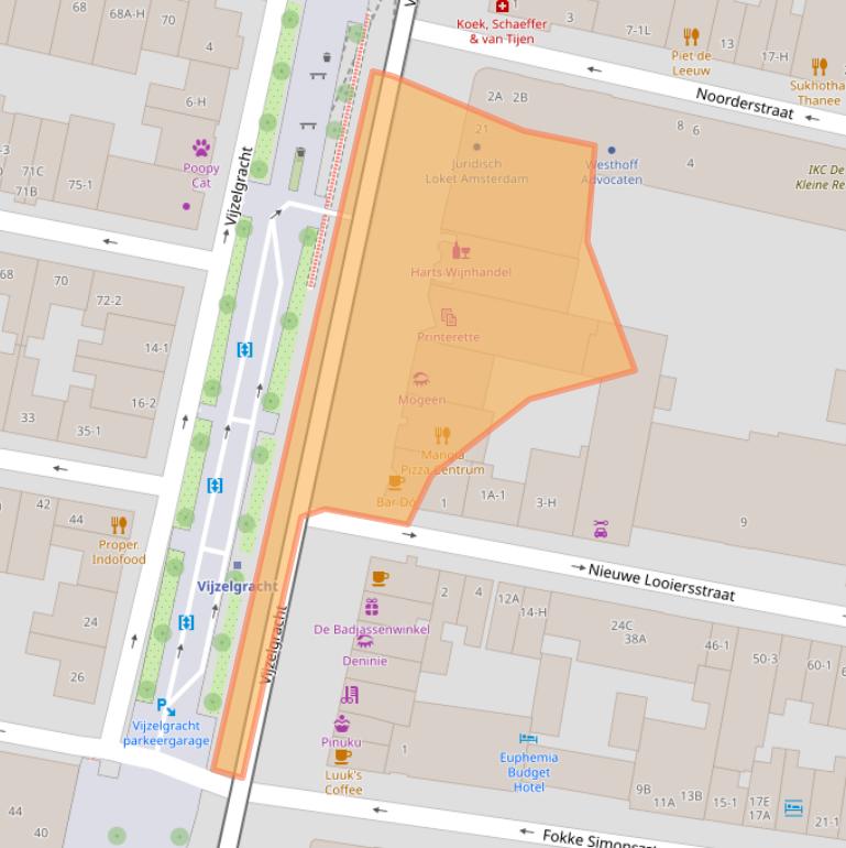 Kaart van postcodegebied 1017HN.