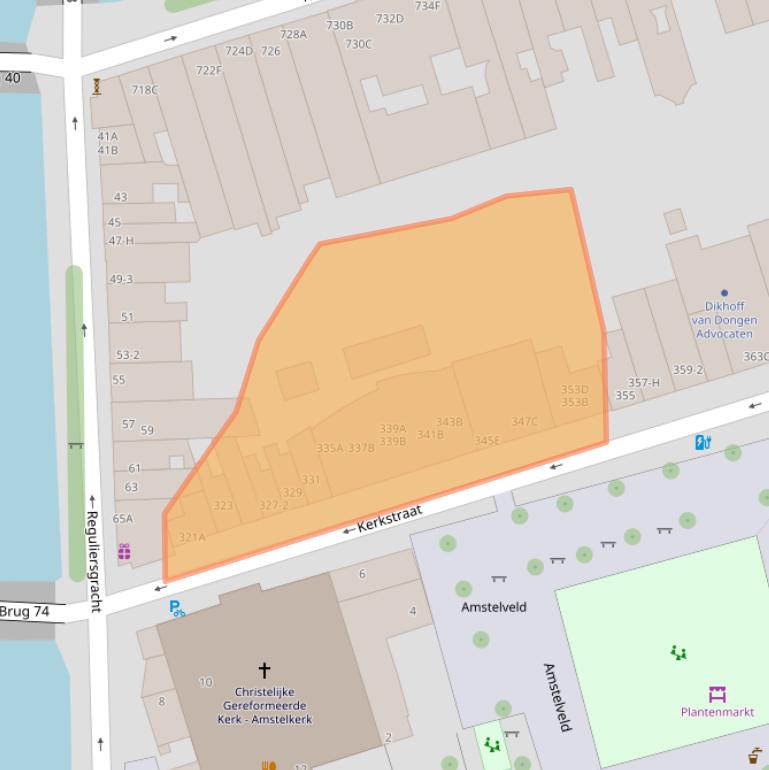 Kaart van postcodegebied 1017HV.