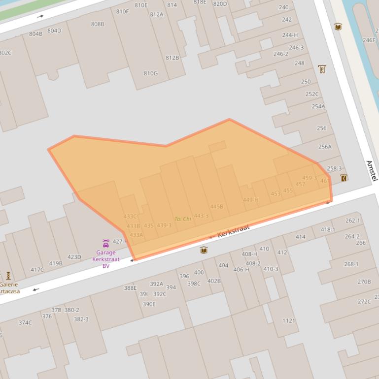 Kaart van postcodegebied 1017HZ.