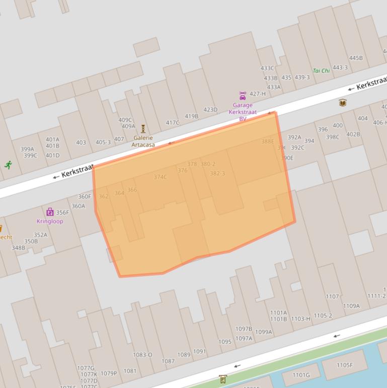 Kaart van postcodegebied 1017JB.