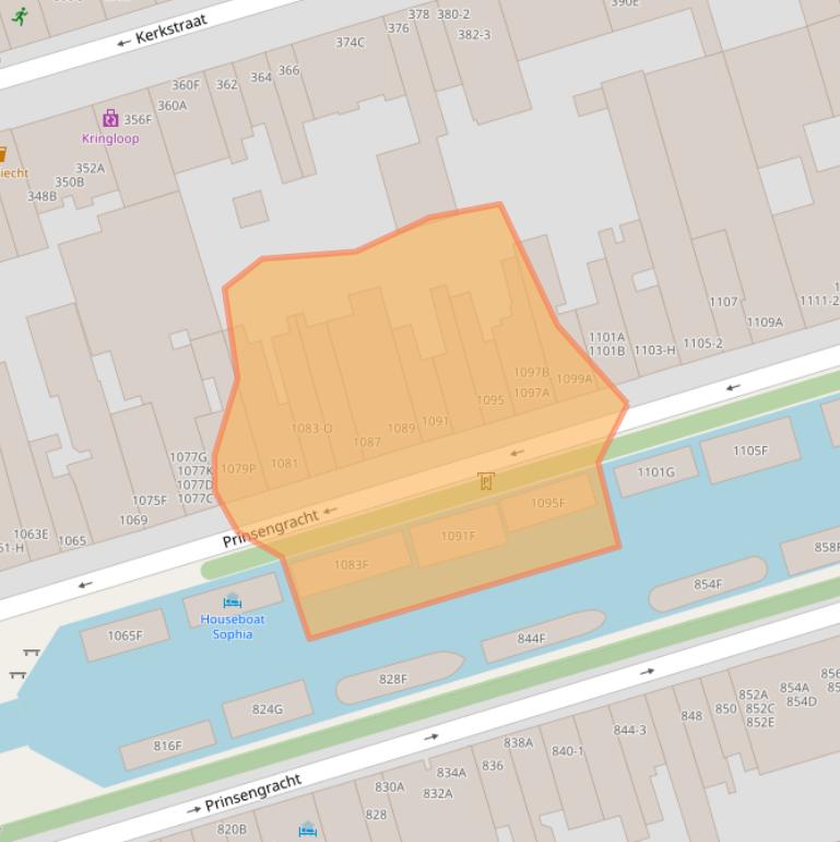 Kaart van postcodegebied 1017JH.