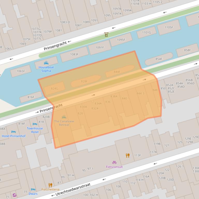 Kaart van postcodegebied 1017JM.